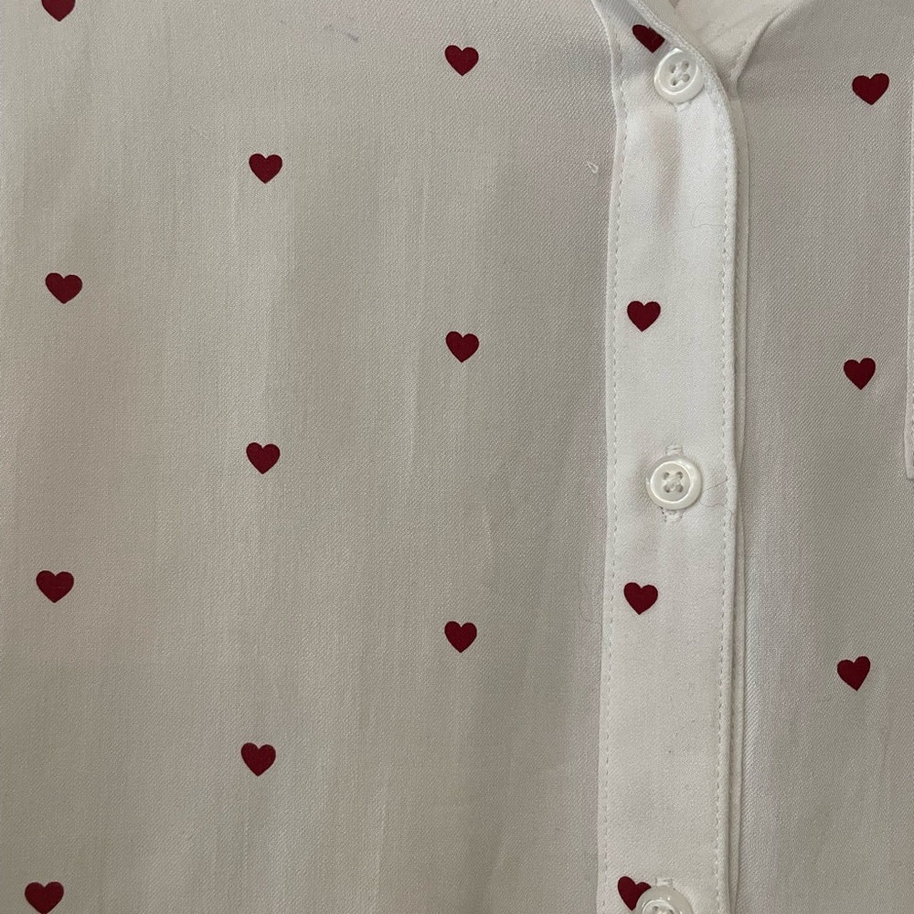 Nwot Rails Button Down - Xs. White With Hearts - image 8